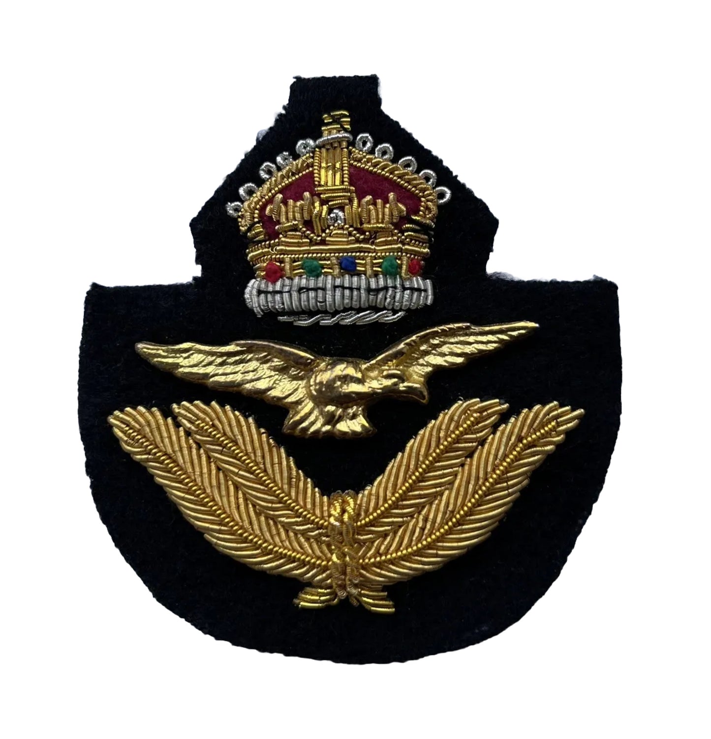 RAF Royal Air force officer’s King's Charles III Crown Cap/Hat Badge ,Brand New
