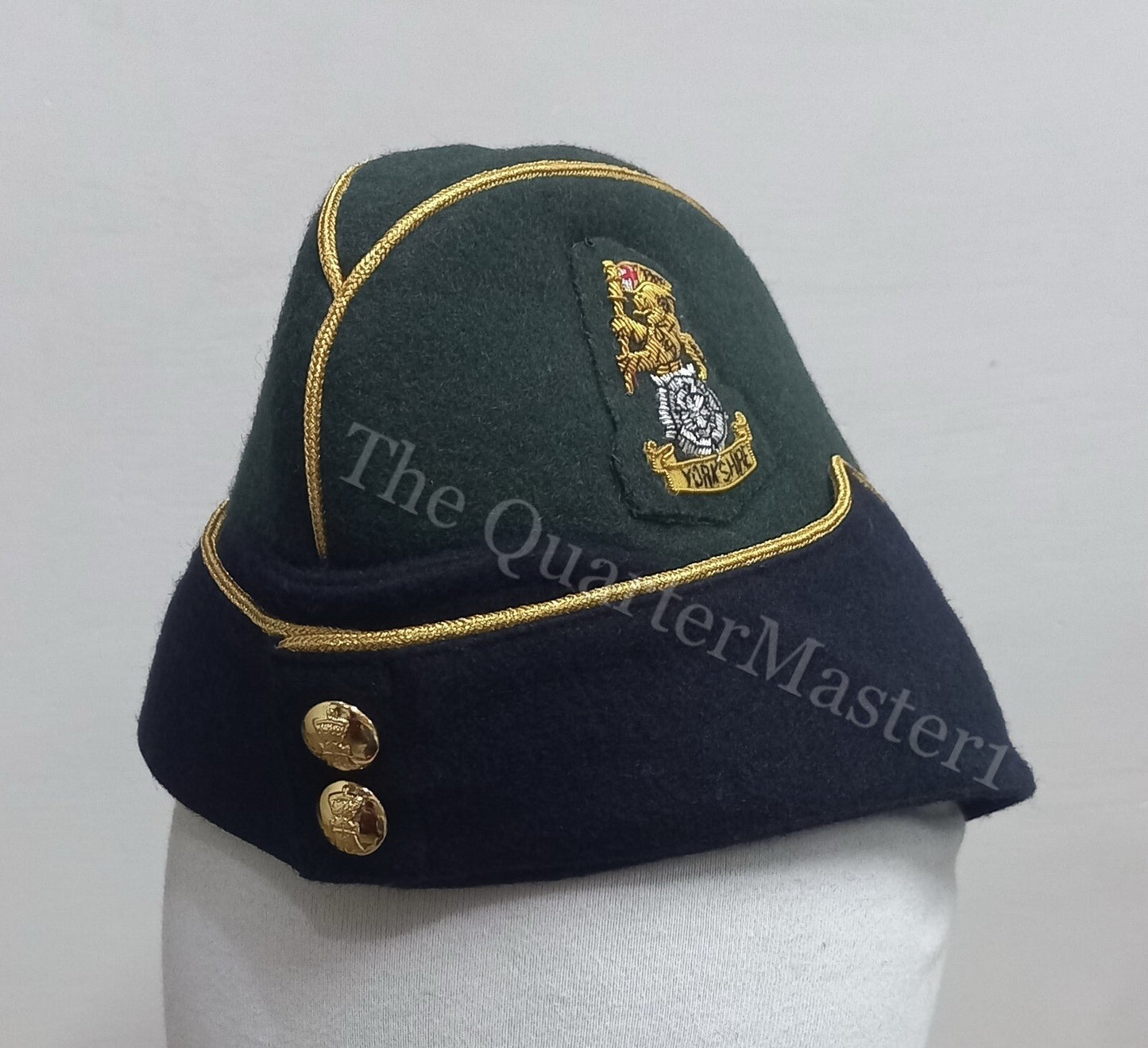 Yorkshire Regiment Officer's Side Hat /Cap 100% Wool /Melton (Brand New)