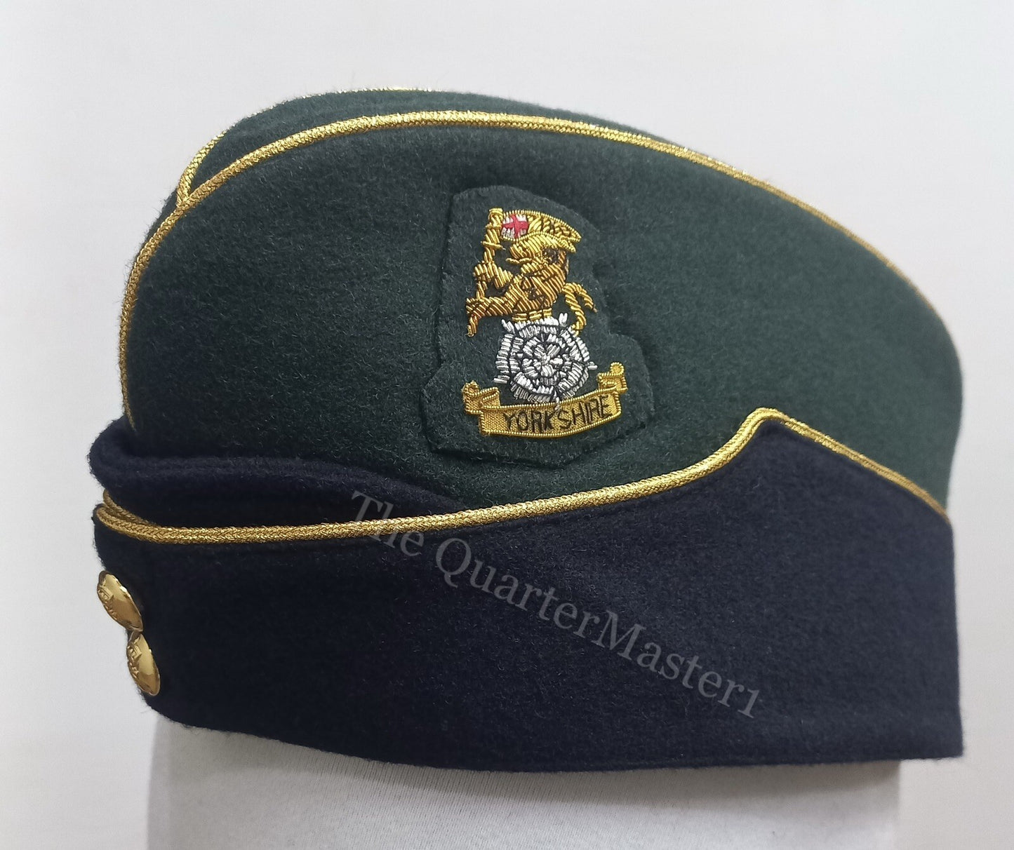 Yorkshire Regiment Officer's Side Hat /Cap 100% Wool /Melton (Brand New)