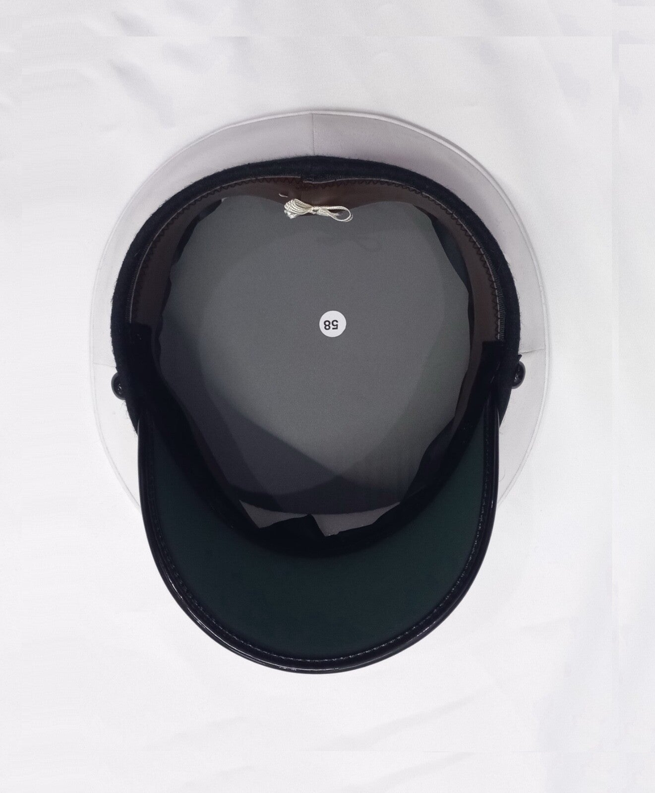 RN Royal Navy officer cap white Cotton Twill Top with RN Kings's III Crown Badge