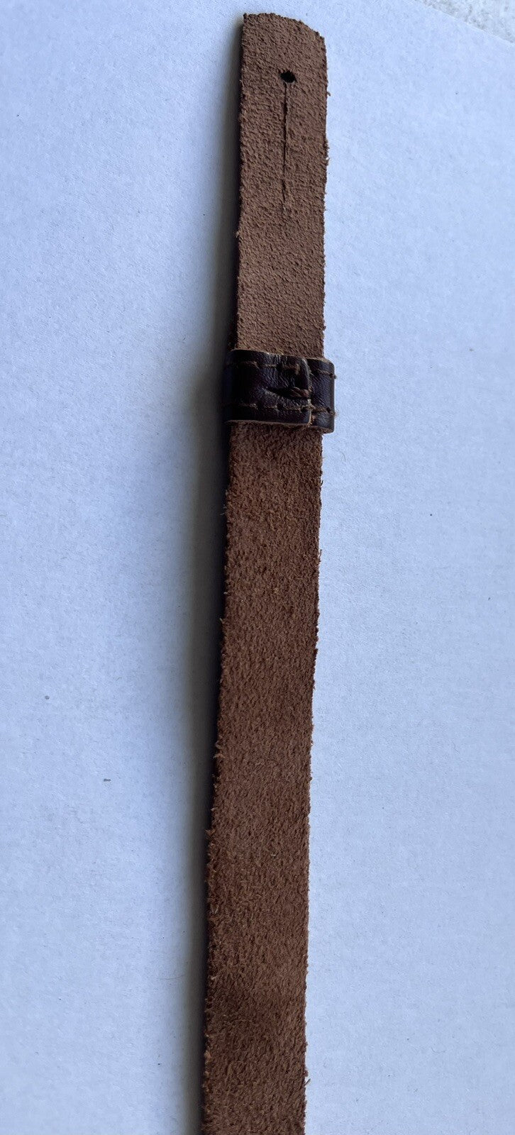 Military Forces Peaked Cap Chin Strap Brown Genuine Leather Adjustable Loops