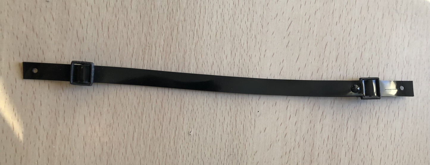 Military / Forces Headwear Chin Strap Black Patent Pvc Adjustable