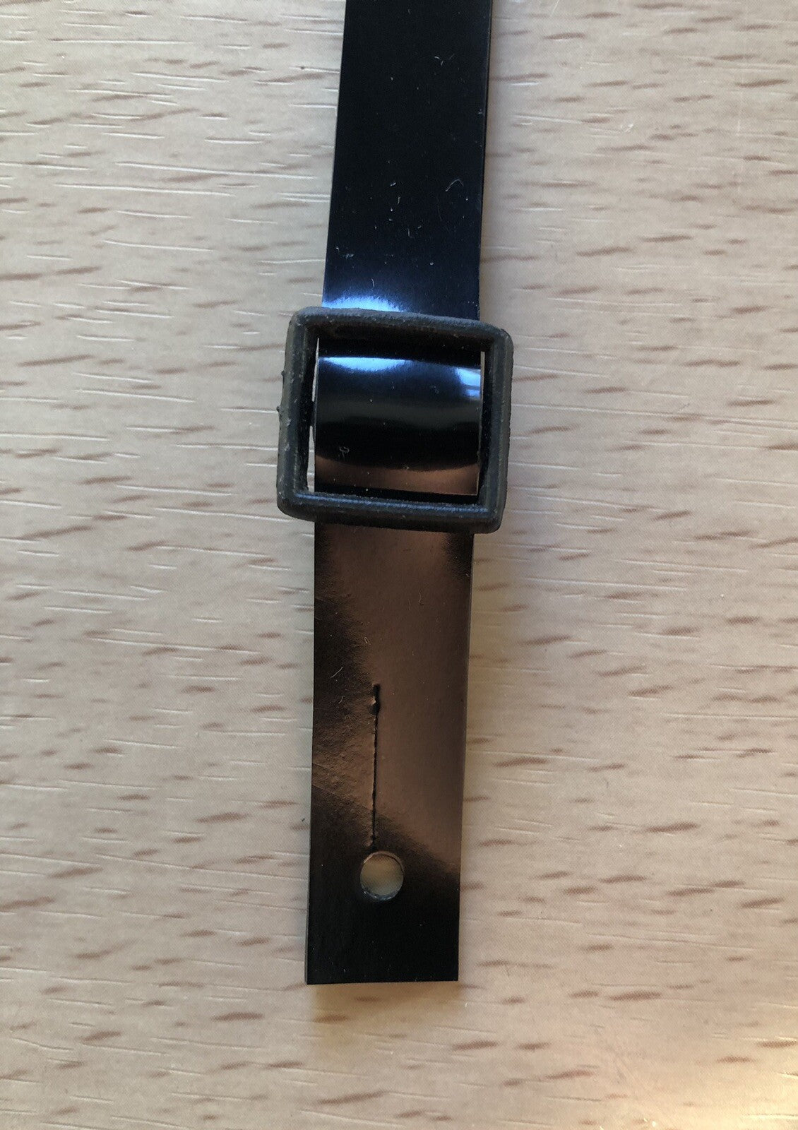 Military / Forces Headwear Chin Strap Black Patent Pvc Adjustable