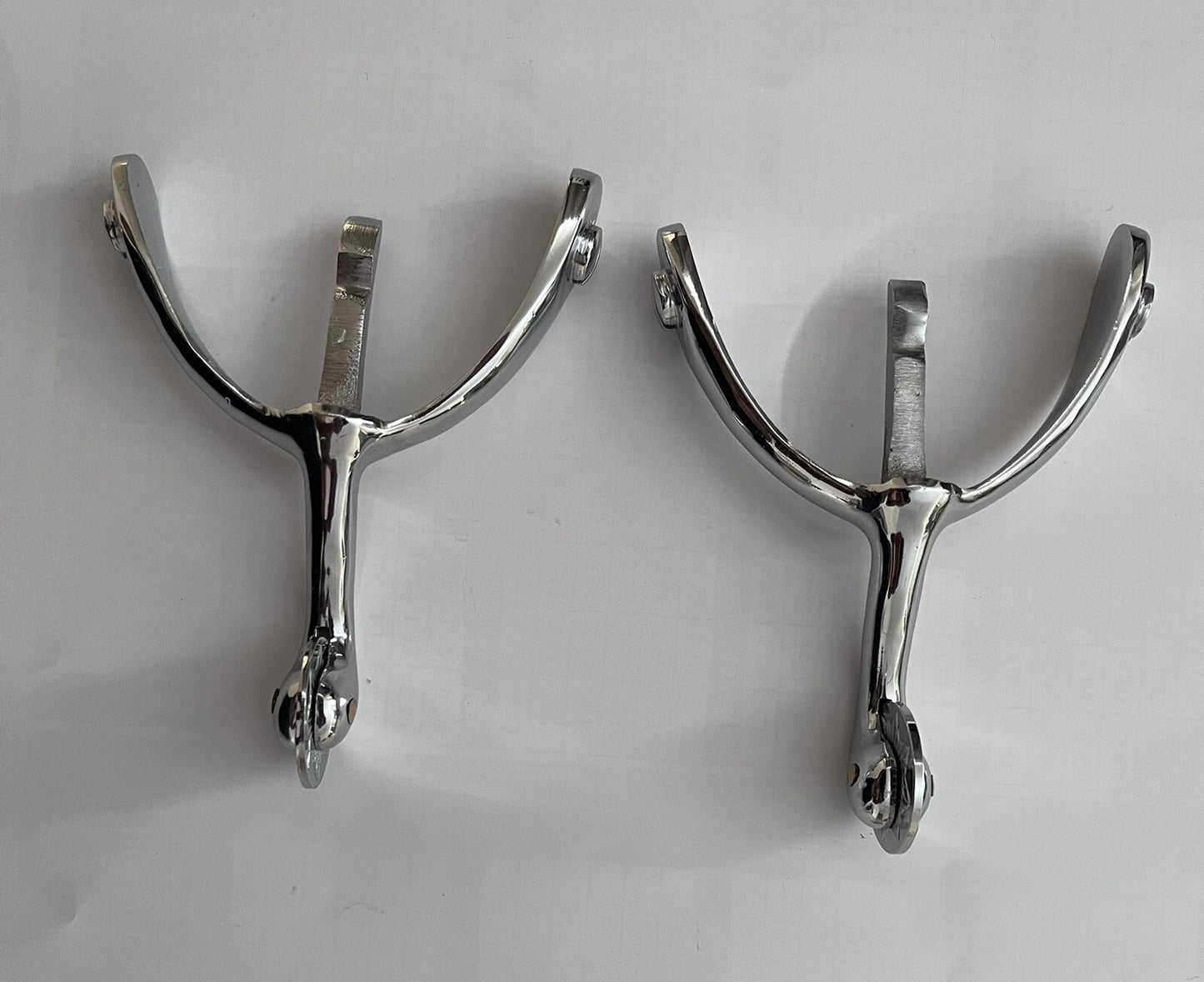 Swan Neck Spurs Solid Brass Nickel & Chromed British Army / Military Boots/Shoes