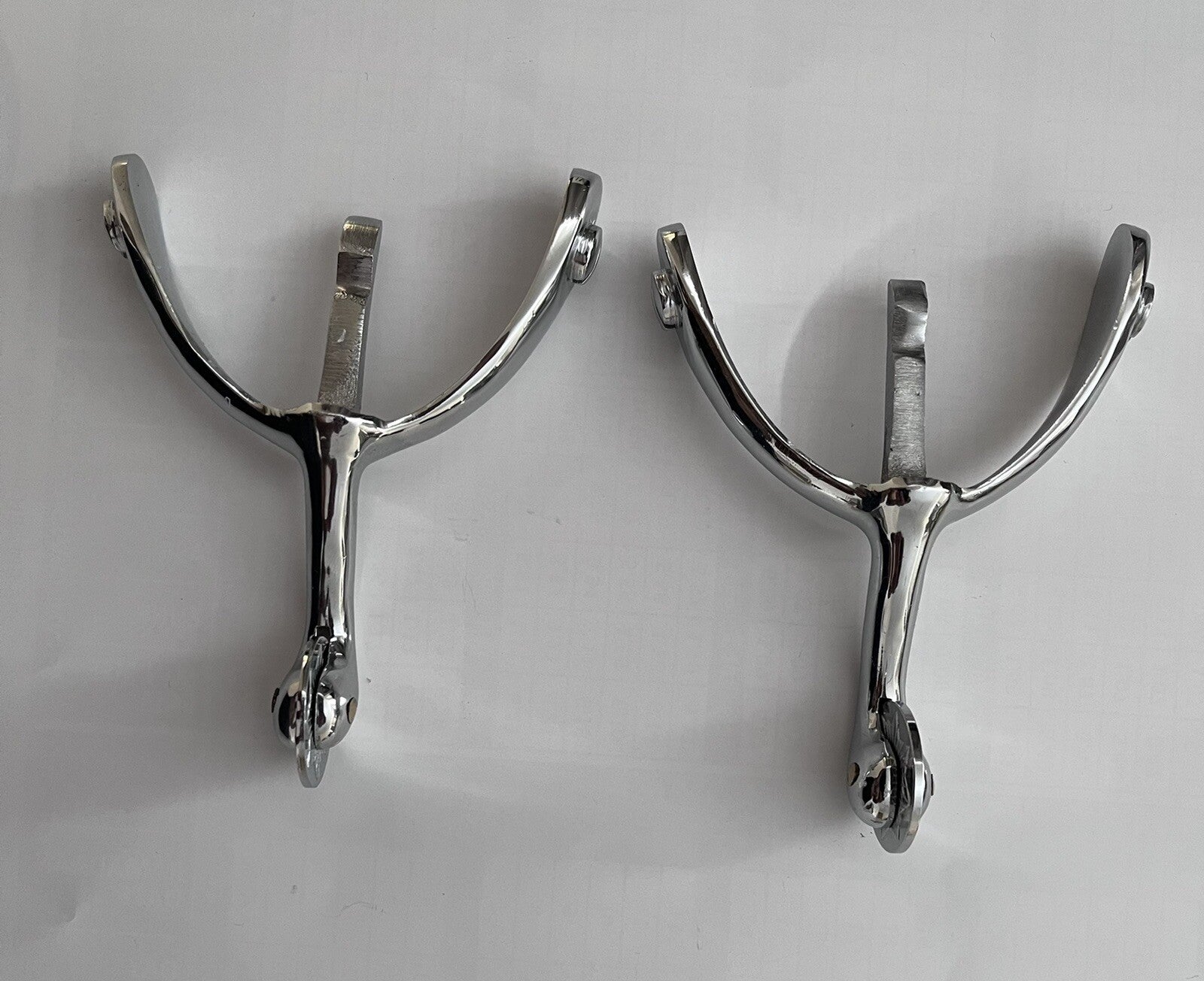 Swan Neck Spurs Solid Brass Nickel & Chromed British Army / Military Boots/Shoes