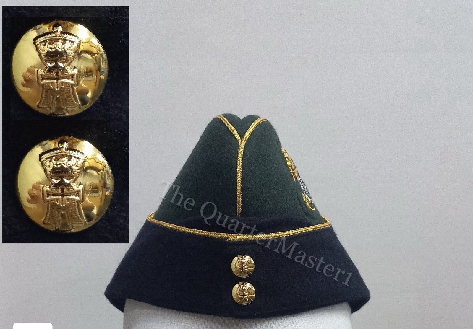 Yorkshire Regiment Officer's Side Hat /Cap 100% Wool /Melton (Brand New)
