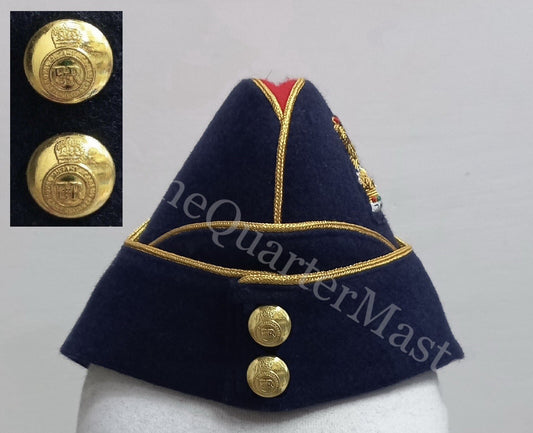 Staff Officer’s Side Hat /Cap 100% Wool /Melton (Brand New) With King’s Crown