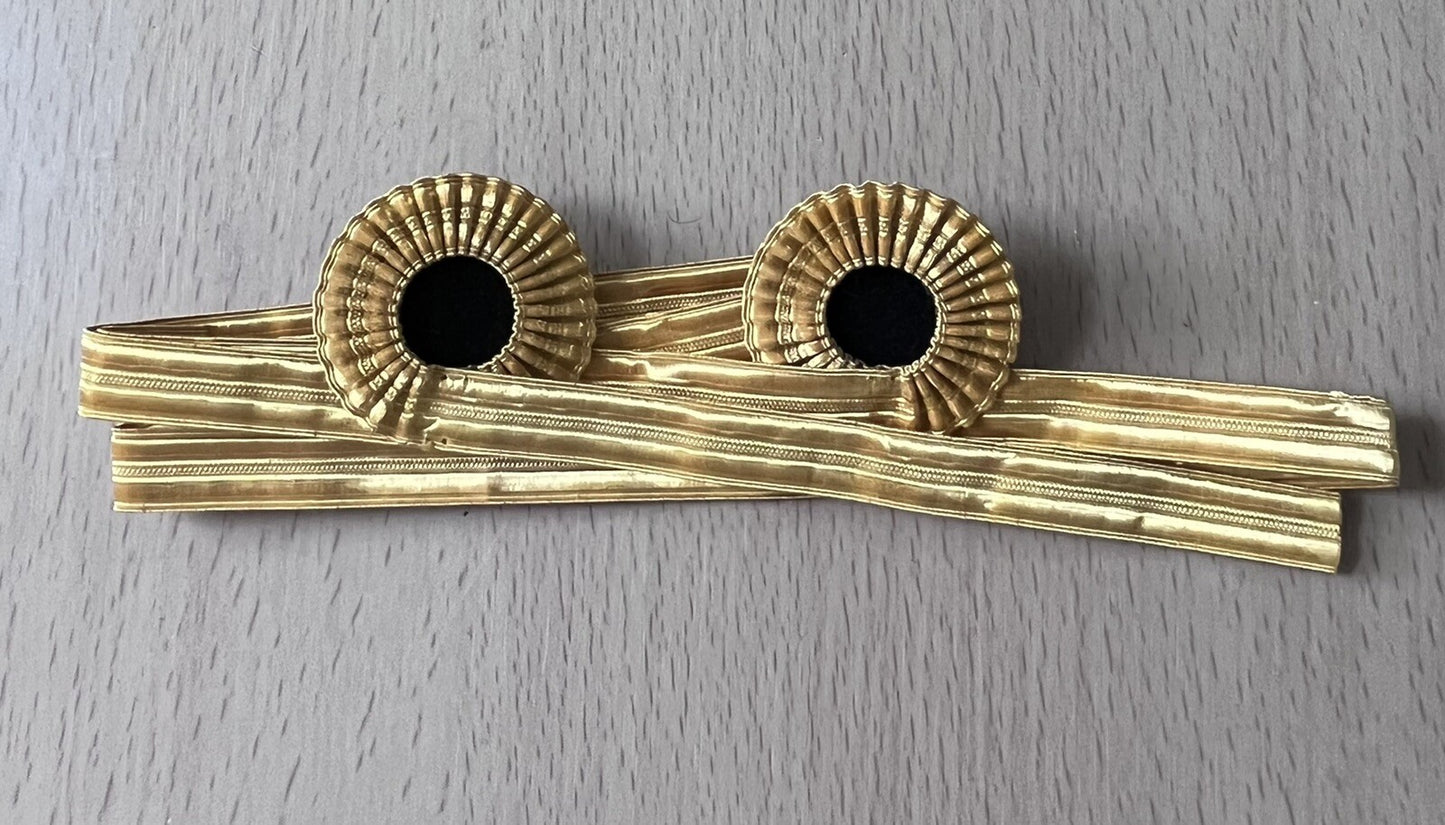 Royal Navy Cuff Curls Gold RN Sub Lieutenant ( Pair )
