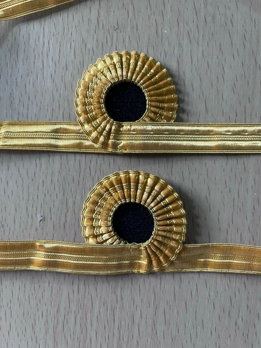 Royal Navy Sleeve Cuff Curls Gold RN Sub Lieutenant ( Pair )