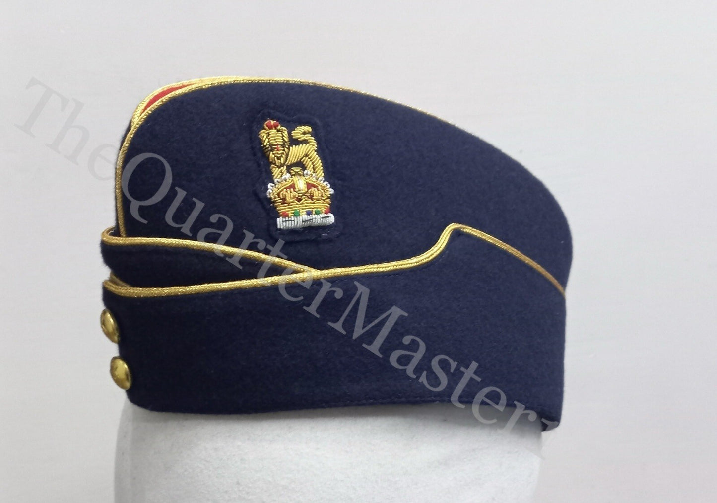 Staff Officer’s Side Hat /Cap 100% Wool /Melton (Brand New) With King’s Crown