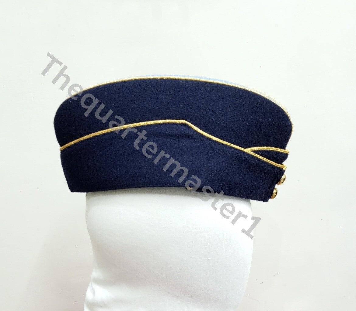 Royal Signals Officers Side Hat /Cap 100% Wool /Melton King's Crown ( Brand New)