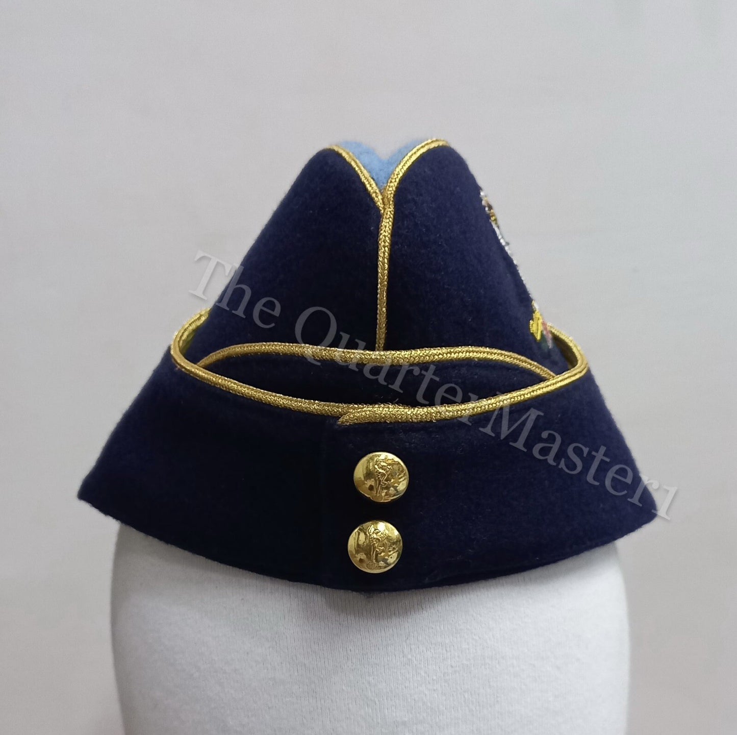 Royal Signals Officers Side Hat /Cap 100% Wool /Melton King's Crown ( Brand New)