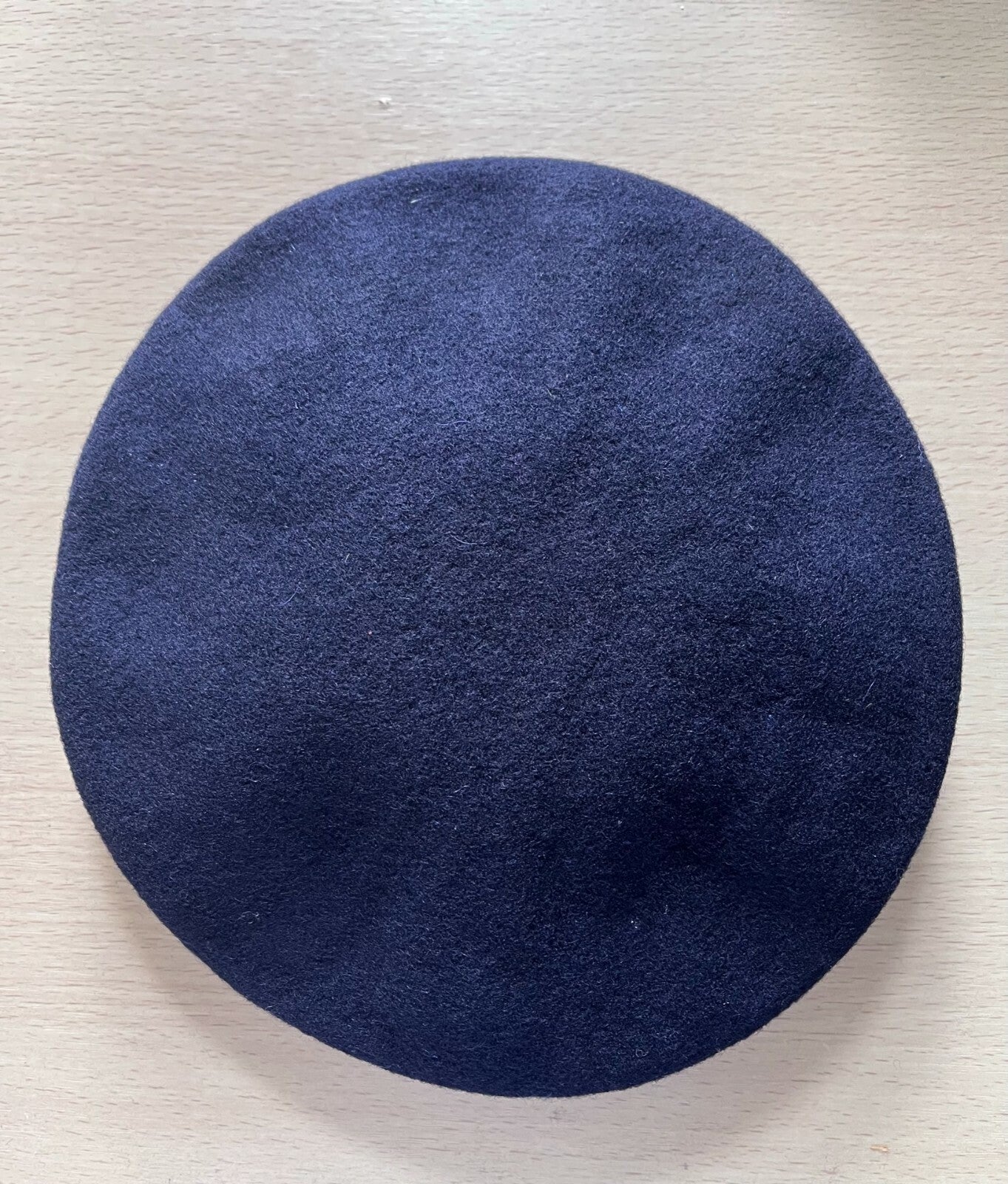 Military Cadet Navy Beret Wool Leather Band silk Lining