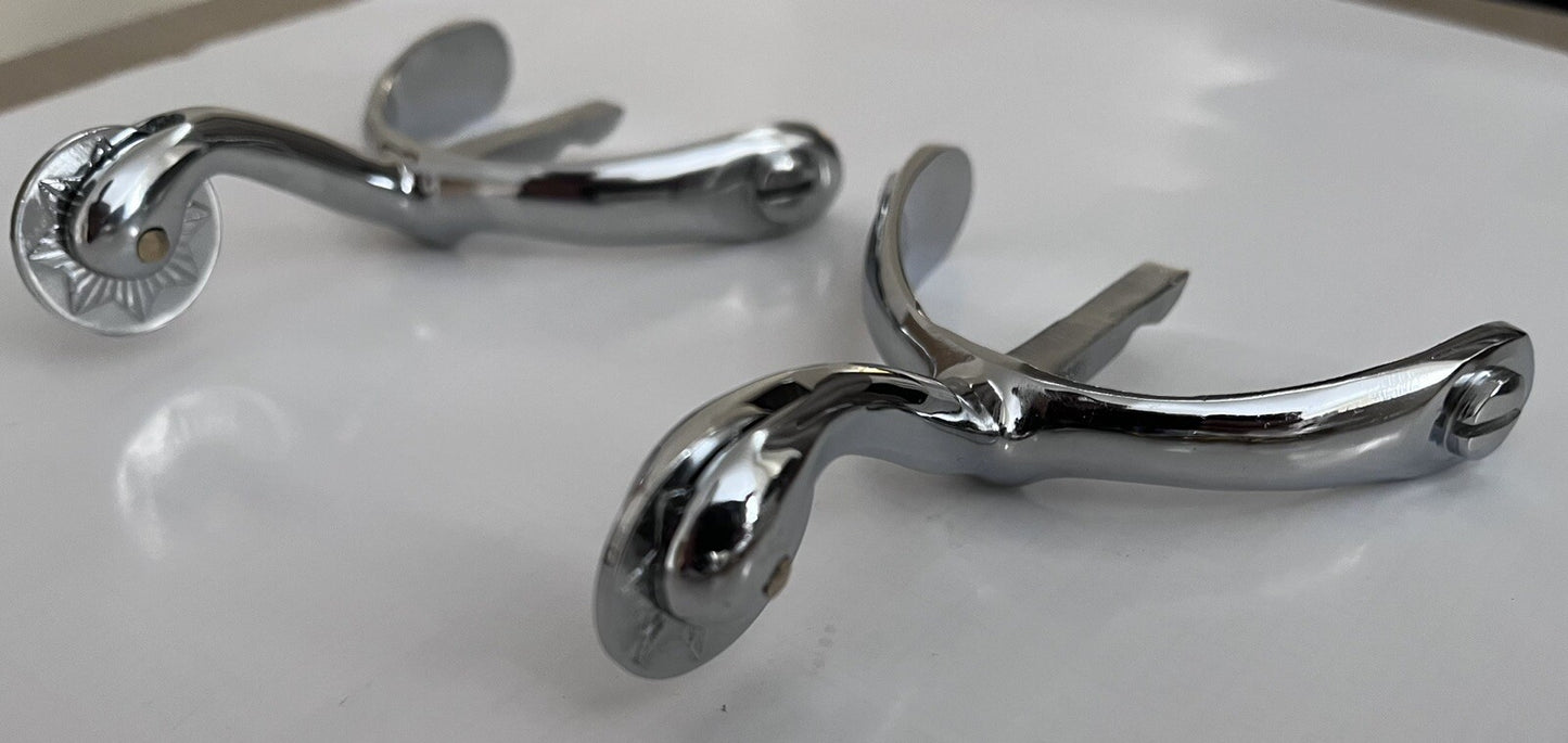 Swan Neck Spurs Solid Brass Nickel & Chromed British Army / Military Boots/Shoes