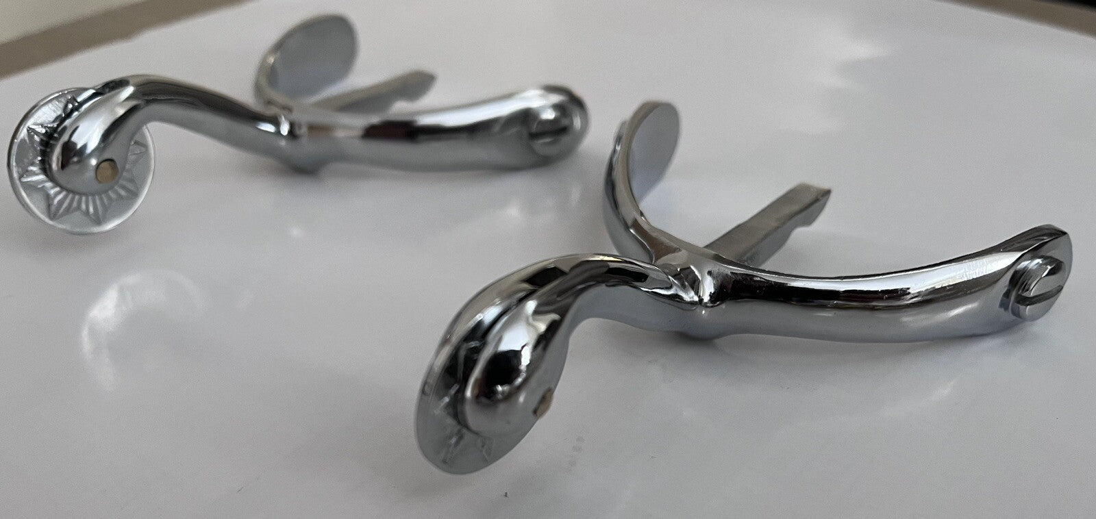 Swan Neck Spurs Solid Brass Nickel & Chromed British Army / Military Boots/Shoes