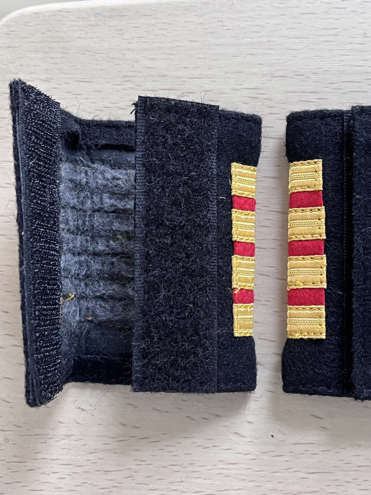 Aviation /Medical Gold Bar On Red Epaulettes Slip On