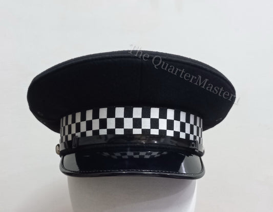 UK/ British Police officer  Cap / Hat ( Black Wool/Melton Top)