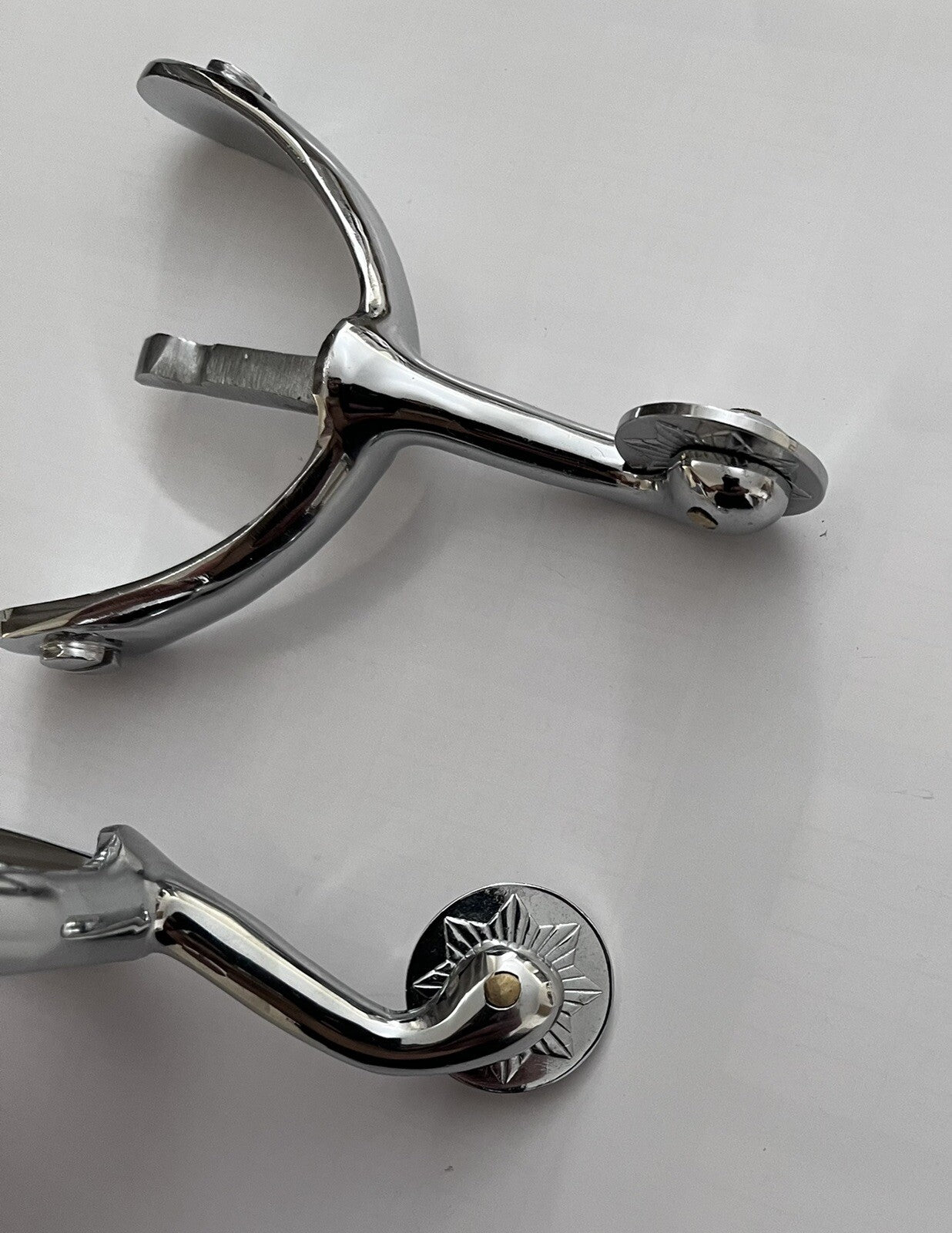 Swan Neck Spurs Solid Brass Nickel & Chromed British Army / Military Boots/Shoes