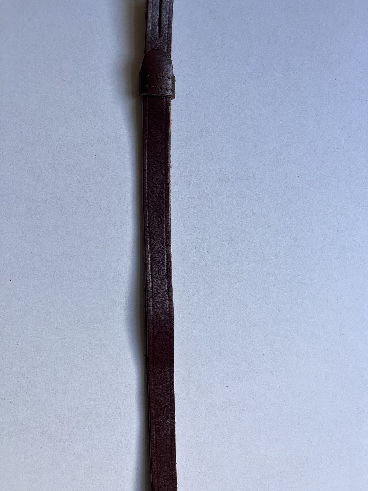 Military Forces Peaked Cap Chin Strap Brown Genuine Leather Adjustable Loops