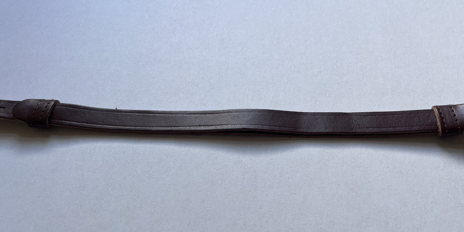 Military Forces Peaked Cap Chin Strap Brown Genuine Leather Adjustable Loops