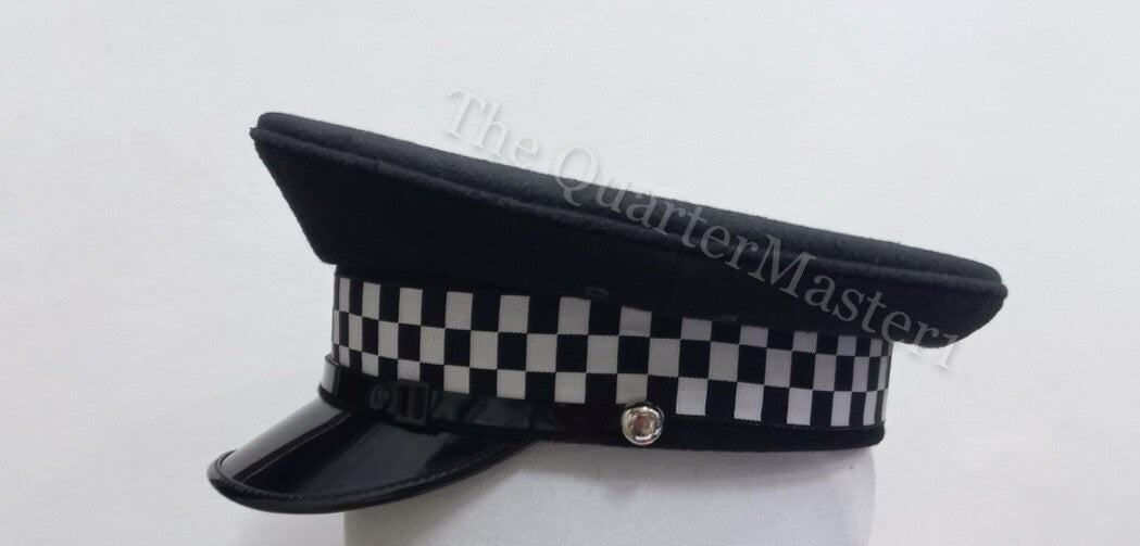 UK/ British Police officer  Cap / Hat ( Black Wool/Melton Top)