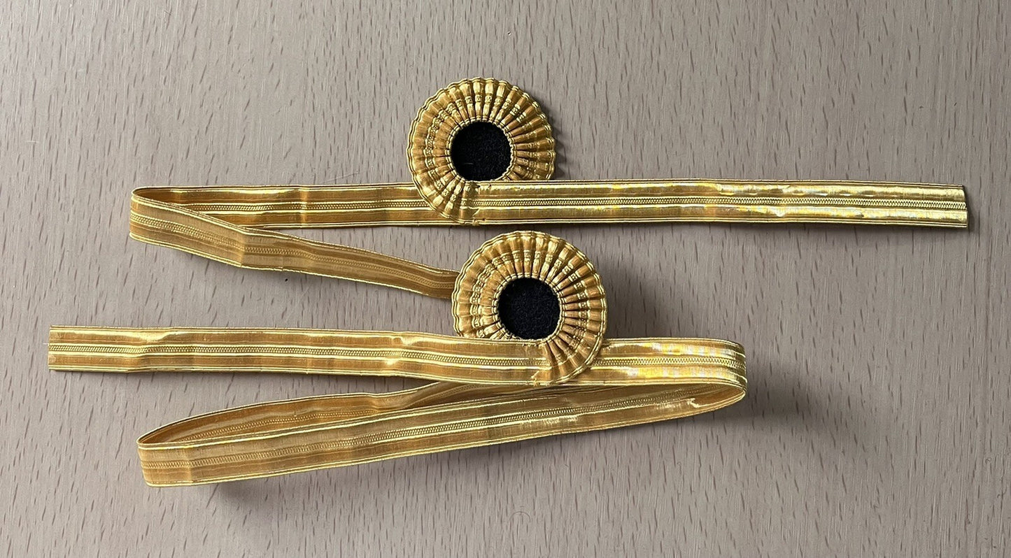 Royal Navy Cuff Curls Gold RN Sub Lieutenant ( Pair )