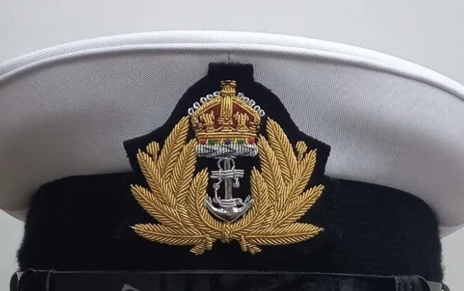 RN Royal Navy officer’s King's Charles III Crown Cap/Hat Badge ,Brand New