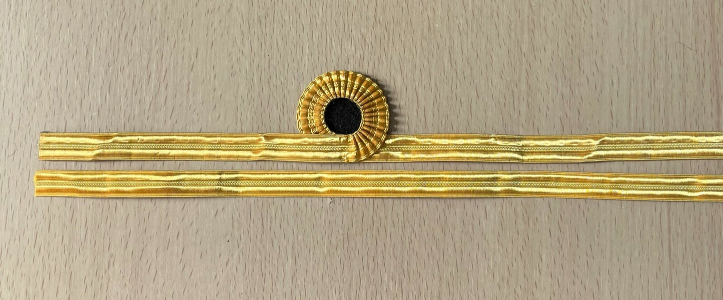 Royal Navy Sleeve Cuff Curls Gold RN Sub Lieutenant ( Pair )