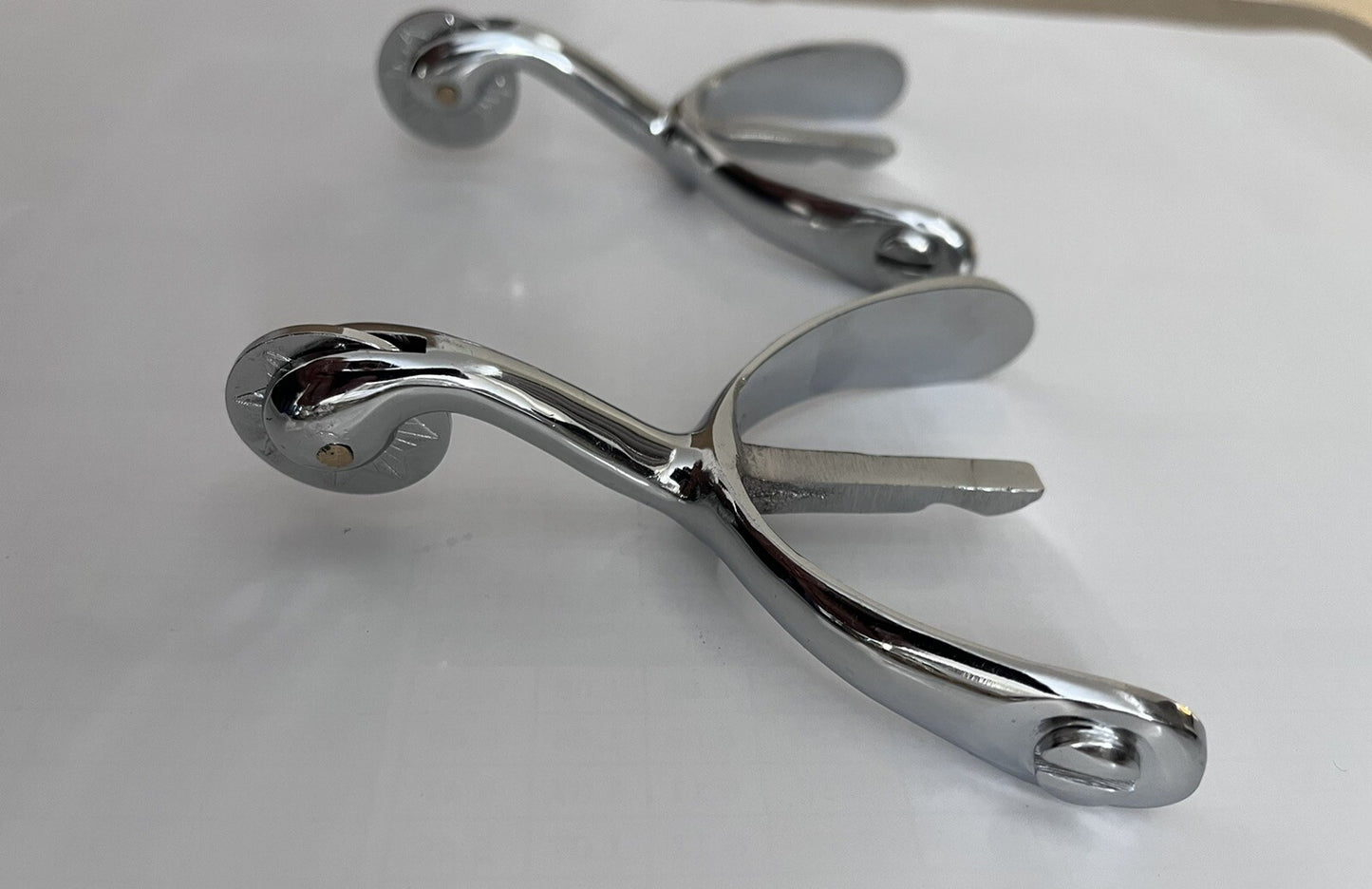 Swan Neck Spurs Solid Brass Nickel & Chromed British Army / Military Boots/Shoes