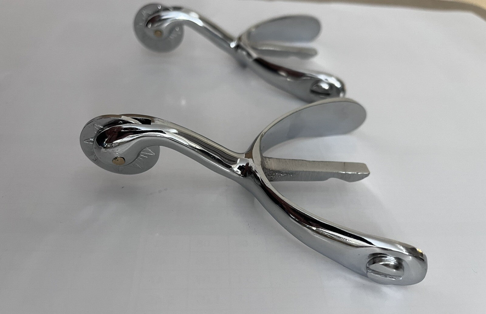 Swan Neck Spurs Solid Brass Nickel & Chromed British Army / Military Boots/Shoes