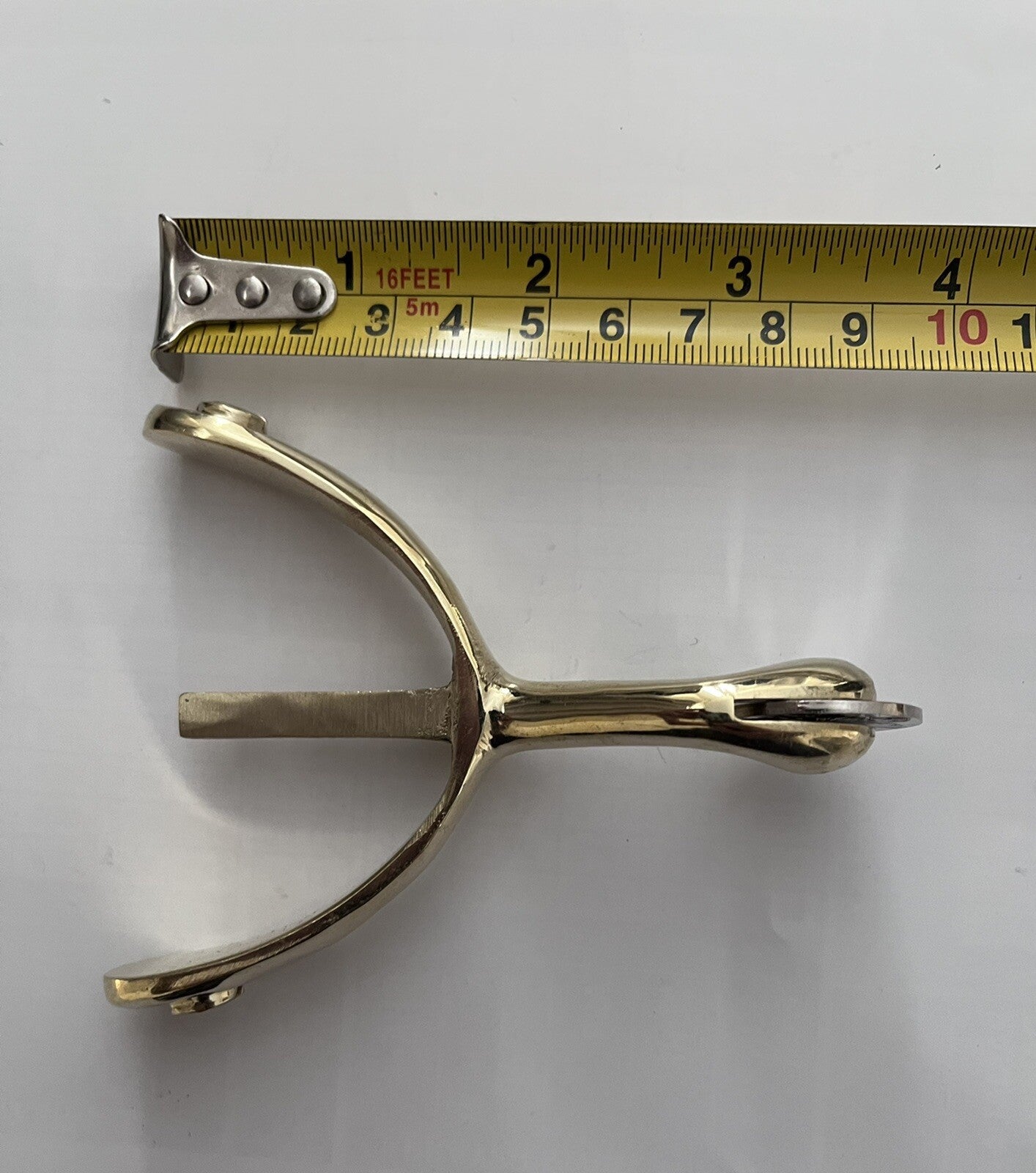 Swan Neck Spurs Solid Brass Metal (Pair) British Army/ Military Boots/ Shoes