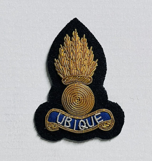 ROYAL ENGINEERS Officer,s Cap Badge, Beret/Hat/side cap Hand Embroidered