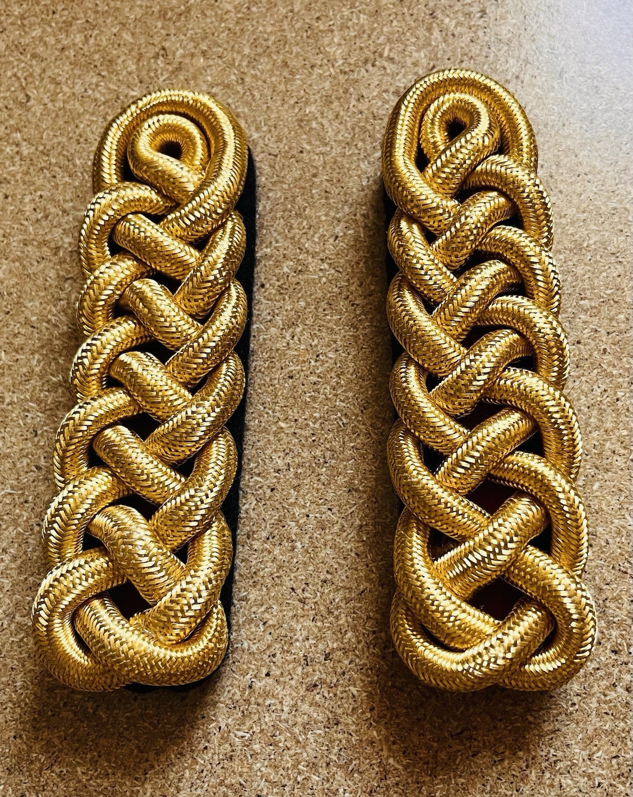 Royal Horse Artillery Shoulder Cords Gold Wire Braid Leather Backing Attachments