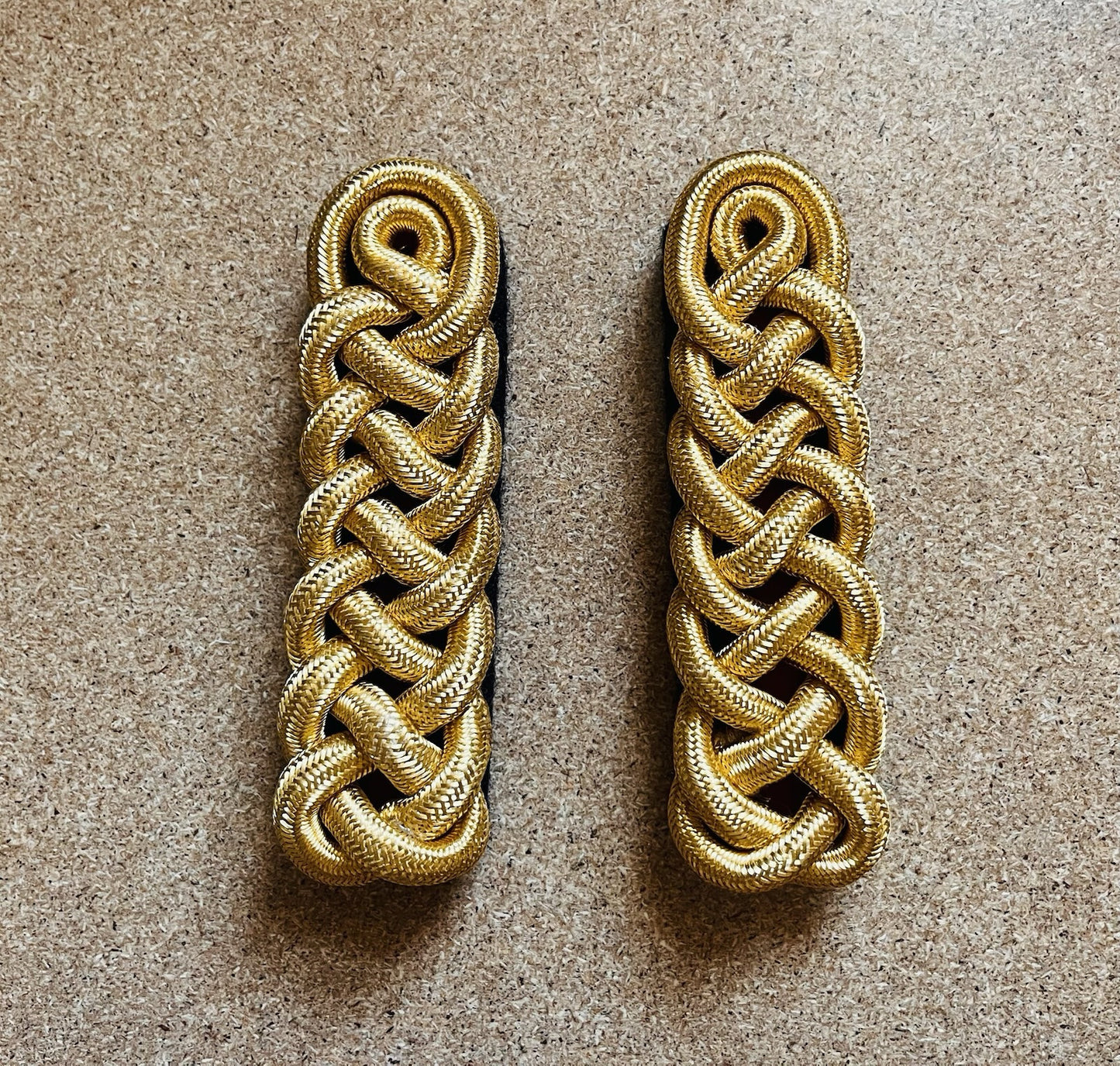 Royal Horse Artillery Shoulder Cords Gold Wire Braid Leather Backing Attachments