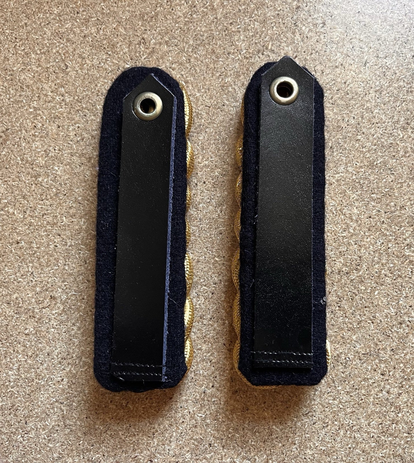 Royal Horse Artillery Shoulder Cords Gold Wire Braid Leather Backing Attachments